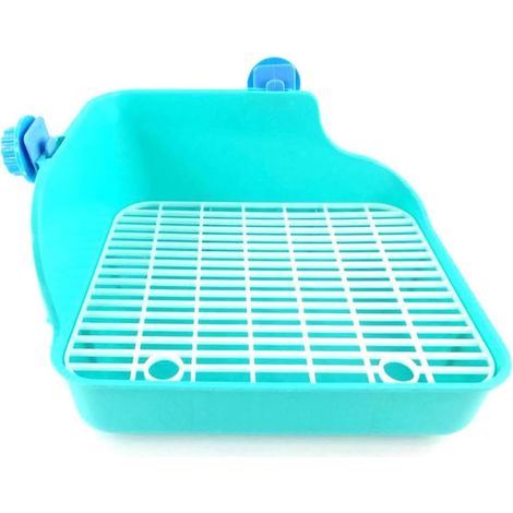 Bac à litière facile à nettoyer pour lapins, apprentissage de la propreté, pour petits animaux/lapins/cochons d'Inde/furets (1/4)