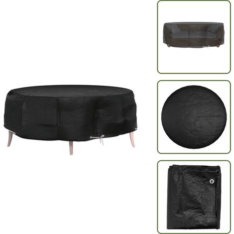 Funda para muebles de jardín resistente al agua - vidaXL Funda para muebles de jardín 8 ojales redonda Ø188x50 cm - Funda para muebles de jardín UV