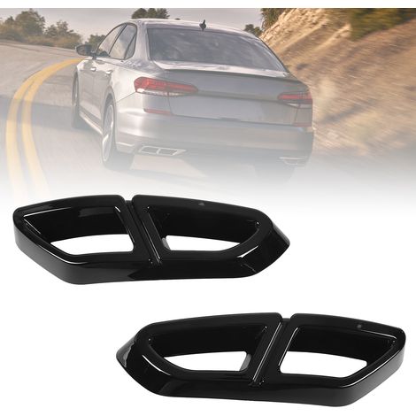 Auspuffblenden (ein Paar, links und rechts) für VW Passat B8 ab 2014, glänzend schwarz (1/5)