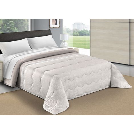 Trapunta Piumone Letto Invernale Imbottita 300gr Microfibra Scaldanotti Camilla, misura1 PiazzacoloreBeige (1/5)