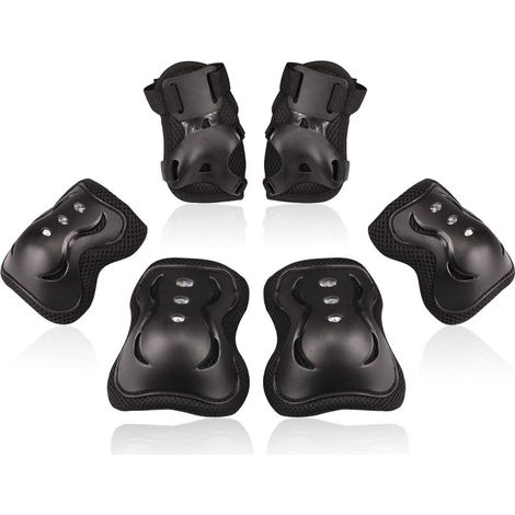 BOSONER Ensemble protecteurs/adolescents : genouillères, coudières, patins, roulettes, vélo, BMX, skateboard, roller, trottinette et autres sports. (1/5)