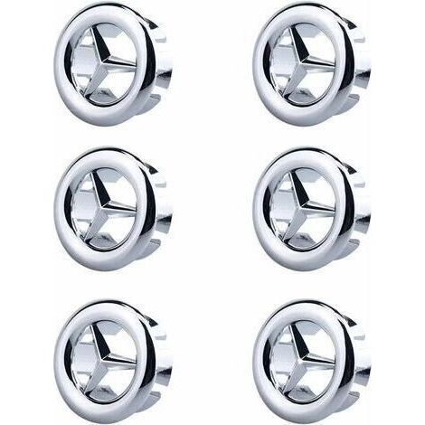 6 Pièces Anneau de Débordement d'évier,Cuisine Trop Plein Rond Couvercle,Trop Plein d'Évier Garniture de Trou,Pour Lavabo,Salle de Bain,Cuisine(Argent)