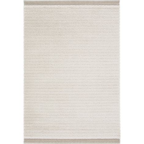 BOBOCHIC - Tapis poils ras NUBIO motif graphique 160x230 Beige (1/5)