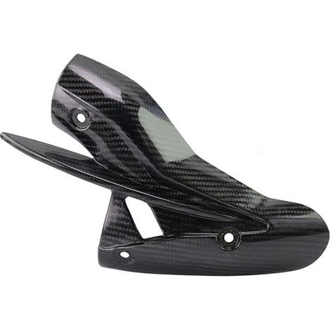 Véritable protection thermique en fibre de carbone pour silencieux d'échappement de moto 950 cm3 (1/3)