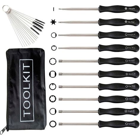 [NEVER USED] 10Pcs Carburetor Adjustment Tool Set with Acircle Screwdriver for Common 2 Cycle Carburetor - Small Engine Carburetor Adjustment Tool (1/4)