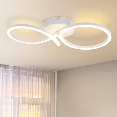 GBLY Deckenleuchte LED Deckenlampe Schlafzimmer - 24W Küchenlampe Moderne Kreative Design Wohnzimmerlampe 3000K Warmweiß Flurlampe Schlafzimmerlampe Weiß Deckenlampen für Esszimmer Kinderzimmer (1/5)