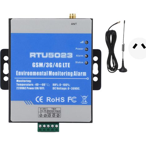 RTU5023 GSM 3G 4G LTE Alarme Environnement 0-36V Détecteur Température Humidité Coupure Électrique Sécurité Domestique Prise AU (1/5)