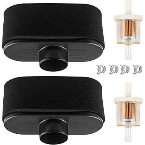 Lot de 2 filtres à air et filtre à carburant pour Kawasaki FR651V FR691V FR730V FS481V FS541V FS600V FS651V FS691V FS730V moteur 4 temps tondeuse à gazon tracteur 11013-7047 49019-7005 (1/2)
