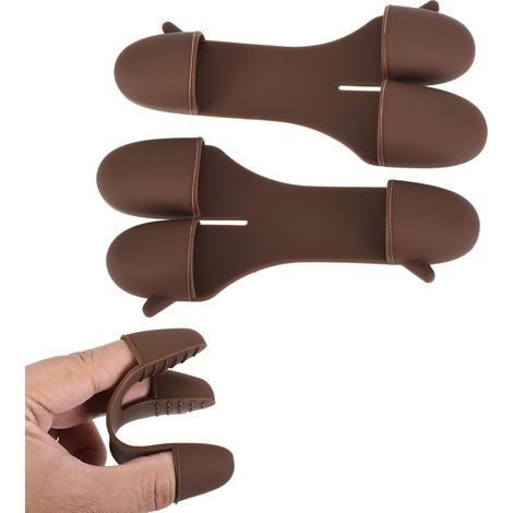 Mini Gants De Four 4.6x2.2x0.6 inch en Silicone Pinces Brown (1/5)