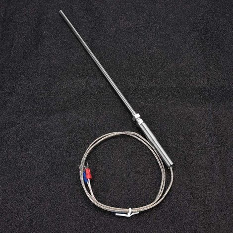 Thermocouple de Type K à Filetage M8, Cache-cernes à Douille Hexagonale de 3,5 Mm Fil de Capteur de Température de Sonde de 200 Mm 0-400 ℃ (1M) (1/5)