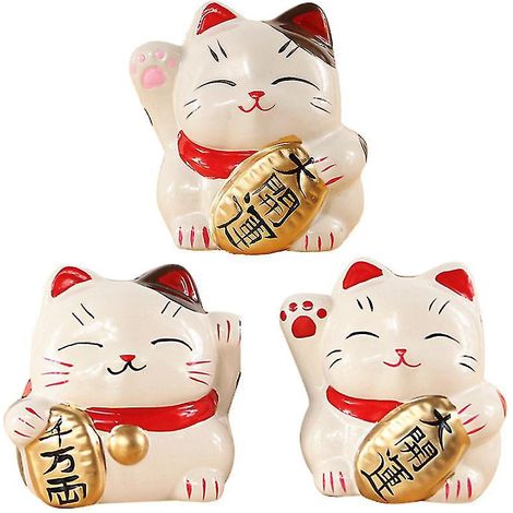 Lot de 3 tirelires en forme de chat (1/3)