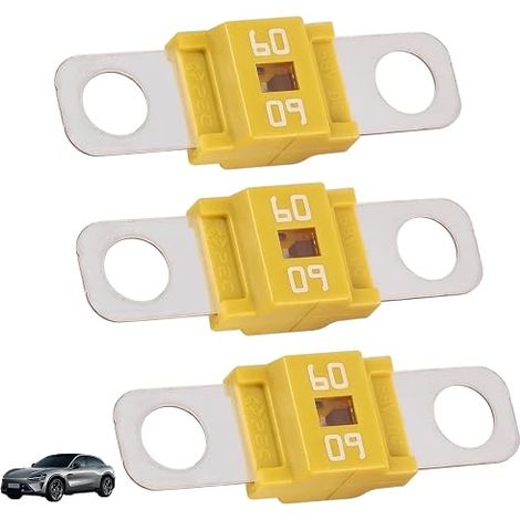 3 Pieces Midi 60A Car Fuse High Voltage 12V-58V Compatible with Cars Trucks Construction Vehicles Buses Caravans (1/5)