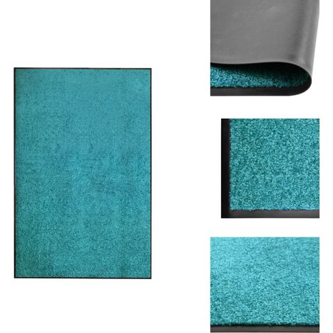 Paillasson lavable Cyan 120x180 cm - Tapis D'entrée - Paillasson Extérieur - Paillasson Intérieur - Tapis Absorbant - Tapis Washable (1/5)