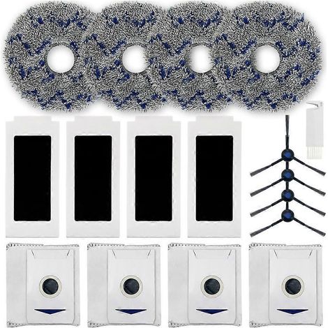 Accessoires pour aspirateur robot ECOVACS DEEBOT T30 Omni / T30 PRO Omni : brosse latérale, filtre HEPA, chiffon de nettoyage (1/5)