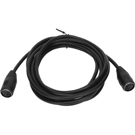 Adaptateur DIN 5 broches femelle vers DIN 5 broches femelle, câble d'extension flexible en PVC de 3 mètres (9,8 pieds), compatible avec les équipements audio et vidéo. (1/5)