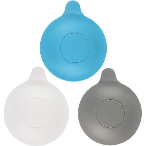 Couvercle de bonde universel en 3 pièces pour baignoire, douche et évier de cuisine, couvercle de bonde amovible pour empêcher l'écoulement (gris/bleu/blanc)