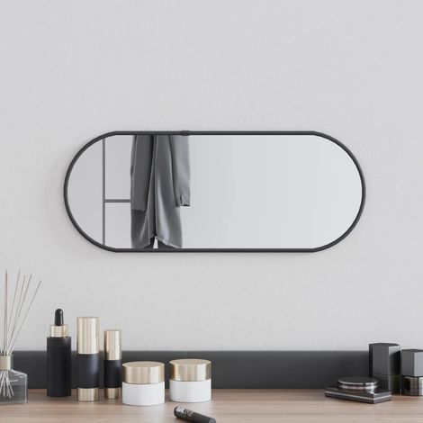Miroir mural,Miroir déco Noir 50x20 cm Ovale CFW74096 (1/5)