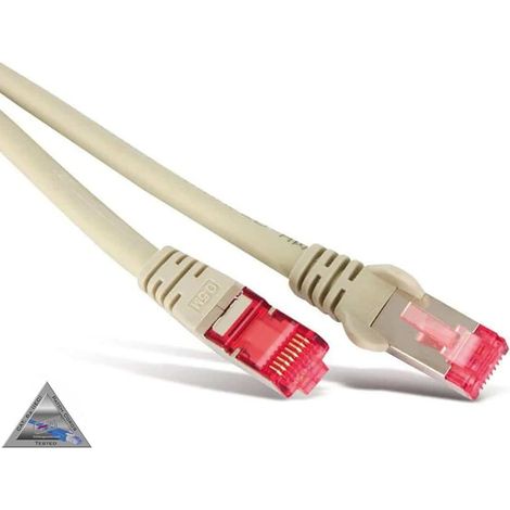 S-IMPULS CAT.6a Patchkabel, halogenfrei, GHMT zertifiziert, 1 m, grau