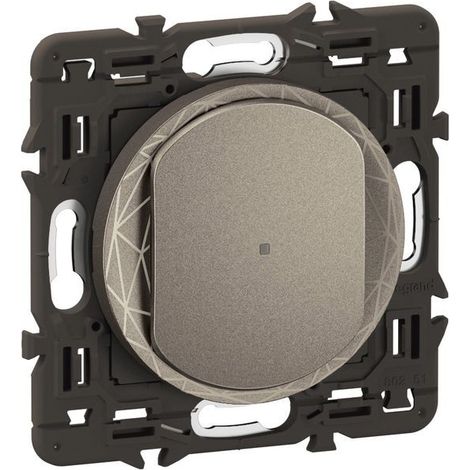 Legrand – Interrupteur connecté Céliane with Netatmo – Neutre – Variation Titanium – 150W LED – Compatible avec ampoules dimmables