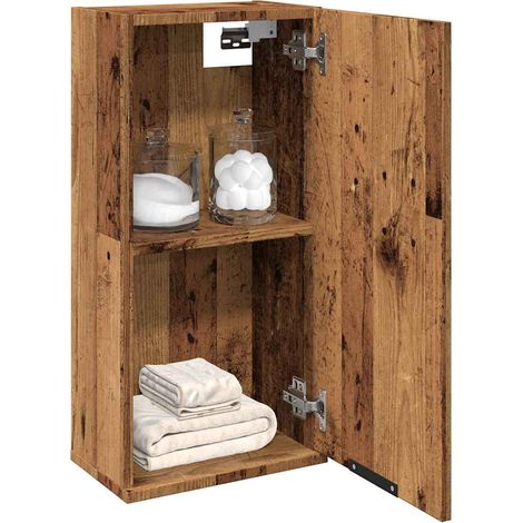 Wand-Badschrank Altholz-Optik 32x20x67 cm