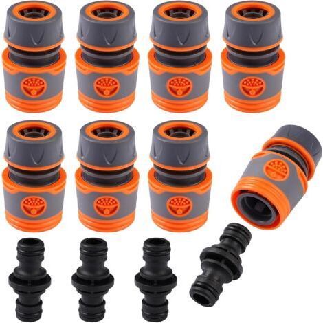 8-teiliges Schlauchverbinder-Set, Gartenschlauch-Anschlussset mit Verbindungszubehör, Schnellkupplungs-Set, für Hausgärten, Bewässerungszubehör (1/5)
