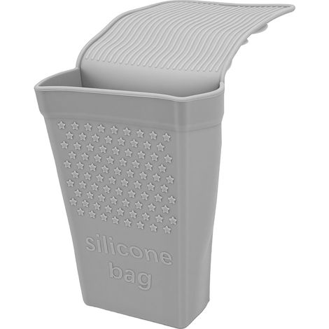 Fer à lisser, fer à friser, lisseur, étui en silicone résistant à la chaleur avec ventouse puissante, gris (1/5)