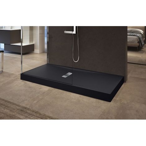 Receveur de douche NOVELLINI CUSTOM noir H 12cm-Noir-Noir-- (1/3)