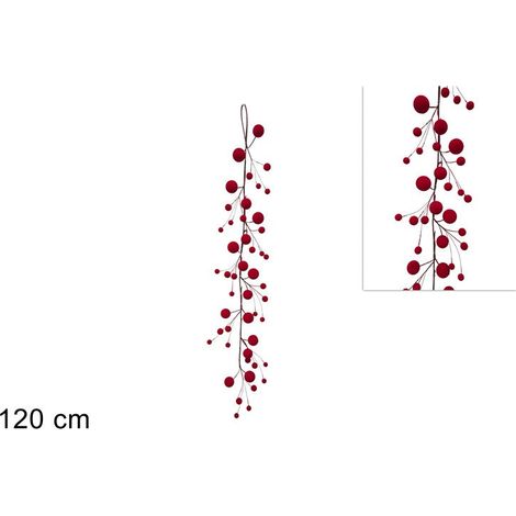 Ghirlanda Bacche Rosse 120cm Peraga Christmas