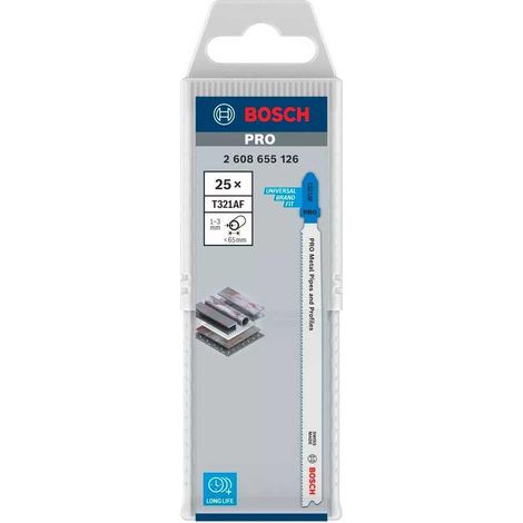Bosch PRO Stichsägeblatt Metal Pipes and Profiles T321AF, 132 mm, 25-tlg.