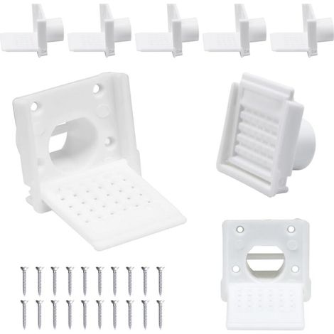 Lot de 8 réducteurs d'entrée de ruche d'abeilles blanches, kit de démarrage portable pour ruche d'abeilles, réducteur d'entrée en plastique pour ruche d'abeilles, fournitures d'apiculture