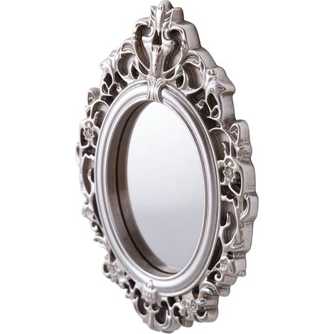Miroir Vintage Cadre Rustique en Résine pour Décoration d'Intérieur Petit Miroir Mural Élégant pour Maison, Chambre, Nursery, Appartement, Dormitory, Bureau, Hôtel, Fête, Anniversaire (1/5)