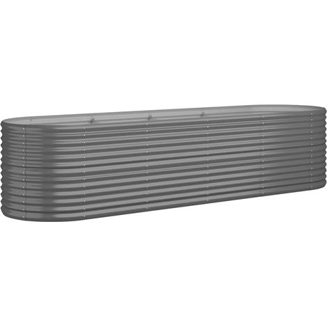 Maison Exclusive - Hochbeet Verzinkter Stahl 296x80x68 cm Grau (1/5)