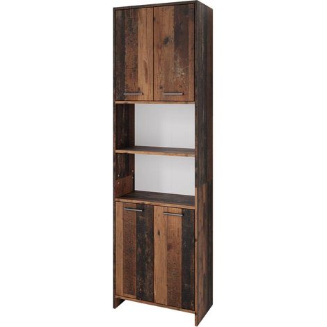 Meuble de rangement de salle de bain Maris, Chêne rustique, 56.1 x 190 cm, Vicco
