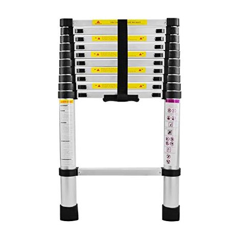 Teleskopleiter Klappbar 3,2M Multifunktionsleiter Aluminium Anlegeleiter Mehrzweckleiter Ausziehbare Leiter 11 Stufe Stehleiter aus Hochwertigem 150KG NAIZY (1/5)
