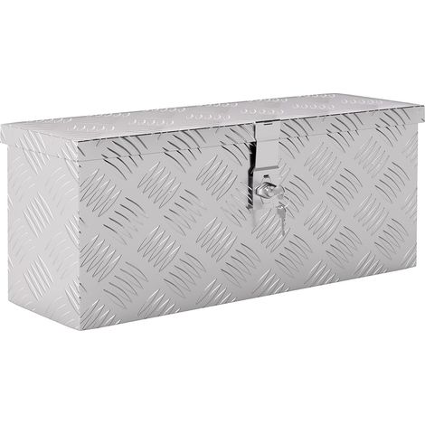 Aluminium-Werkzeugkasten mit Schloss, leicht, 50 x 15,5 x 20,5 cm