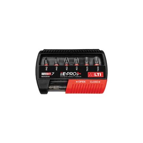 PORTAINSERTI MAGNETICO MYBIT7 E-PRO + SET INSERTI 66002- - con inserti da mm.25 - 1 pezzi KRINO