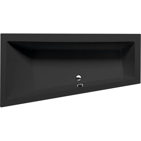 ANDRA L baignoire asymétrique 160x90x45cm, noir mat