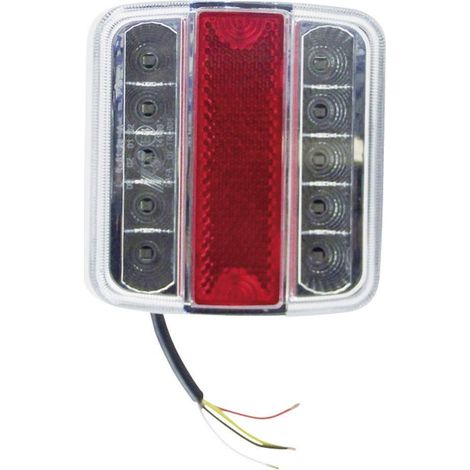 Feu de recul pour remorque droite rouge, argent Berger & Schröter 20186 verre transparent 12 V (1/2)