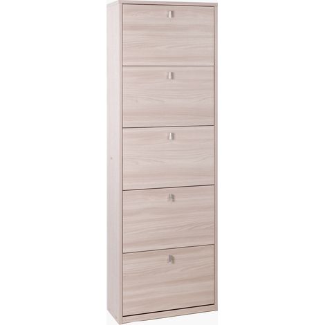 Scarpiera 5 Ante 63x190x29 cm Olmo Chiaro (1/3)