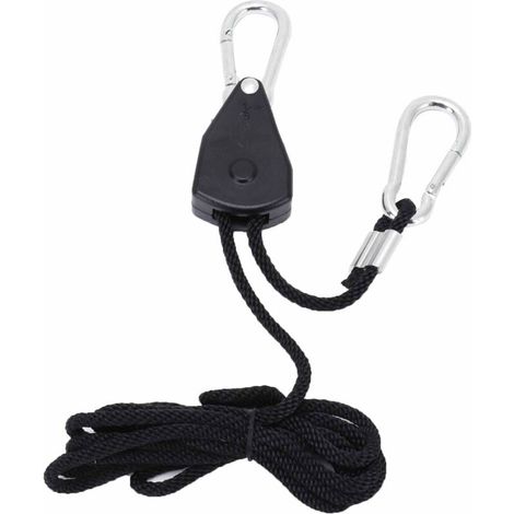 Verstellbarer Karabiner mit Umlenkrolle für Zelte und Planen, Seilbefestigungszubehör für Camping (1/5)