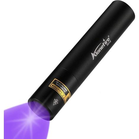 royaluxe - Lampe Torche UV LED Puissante 365nm 5W Rechargeable USB Ultraviolet Lumiere Noire pour Peinture, Fluoresceine, Détecteur D'urine, Durcissement de Resine avec Batterie Lithium Intégrée (1/5)