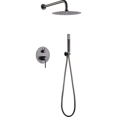 Kit Incasso Doccia Miscelatore Monza Black Gun Metal Imex Imex Gpm039 Bgm
