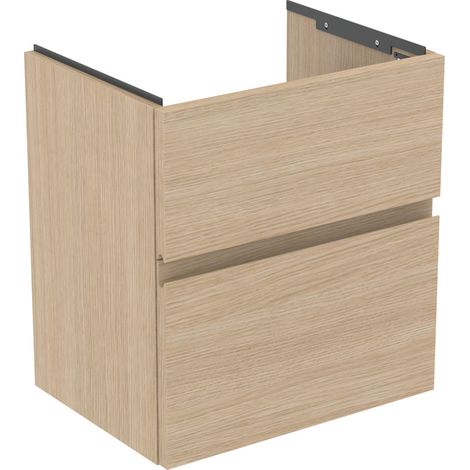 Ideal Standard Finesse - Mueble de lavabo, 80x51x55 cm, 2 cajones, roble blanco E3378US (1/3)
