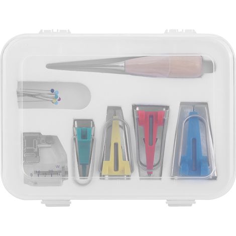 Lot de 2 outils à biais tissu multifonctions pour couture, quilting, assemblage DIY et reliure