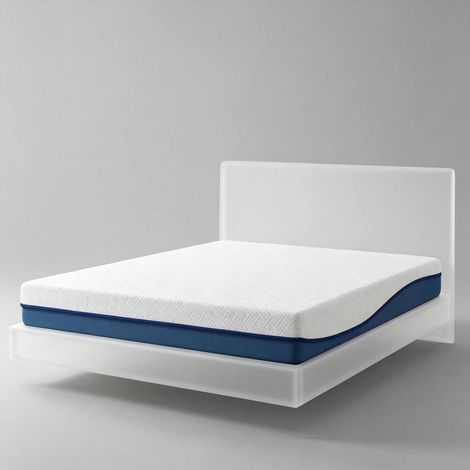 CHICFURN Colchón 90x190 cm para 2 personas, espuma viscoelástica, funda lavable, verde y blanco (1/5)