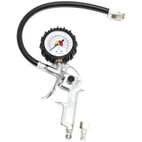 Pistola a spruzzo compressore d'aria 0-16 bar manometro per pneumatici moto (1/5)