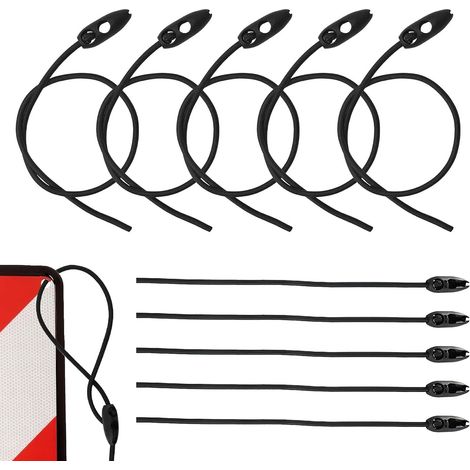 10 Points 50cm Tendeur Elastique Réglable,Sangle Élastique Multifonctionnel,Tendeur de Bagages pour Panneaux de Signalisation pour Vélos (1/5)