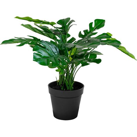Monstera plante artificielle H45 cm verte.