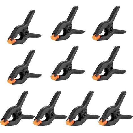 10 Pièces Pinces à Ressort-3 Pouces Pinces Clips Nylon-Pince de Serrage Serre-joint pour Travaux du Bois et Studio de Photographie (1/5)