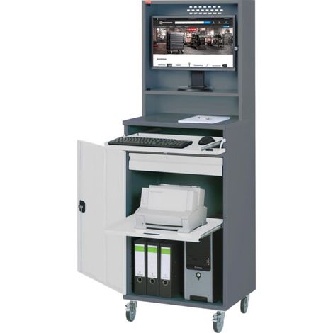 Armoire informatique STIER Premium, à roulettes, lxPxH 650x520x1 895 mm (1/5)